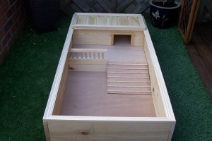 Happy Tortoise Habitat wooden tortoise table