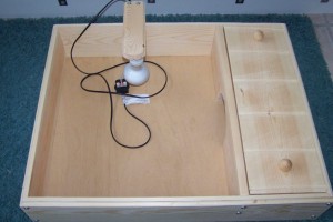 Custom wooden tortoise habitat